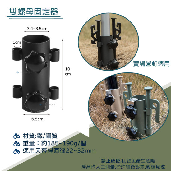 雙螺母夾片固定器 